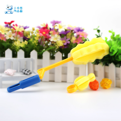 小白熊 嬰兒旋轉泡棉奶瓶刷 360度旋轉套裝清潔刷子奶嘴清洗刷